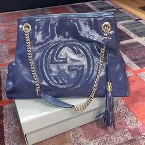 GUCCI patent look bag